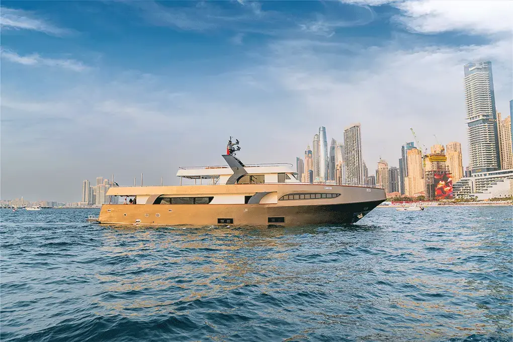 151 ft party yacht for rental in Dubai Marina